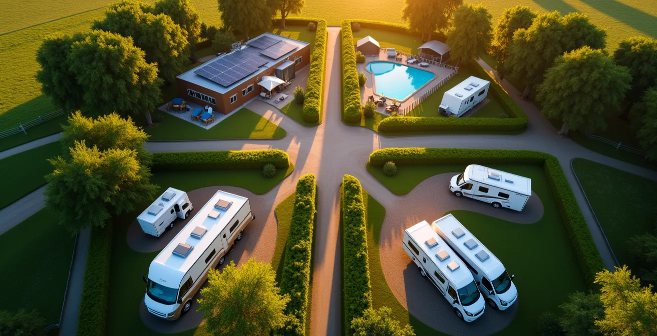 Visuelle Matrix zur Einordnung von Campingplätzen nach BVCD-Sternen und Ecocamping-Status