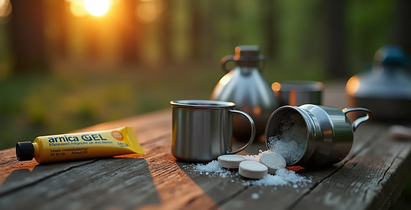 Natürliche Muskelregeneration mit Camping-Equipment