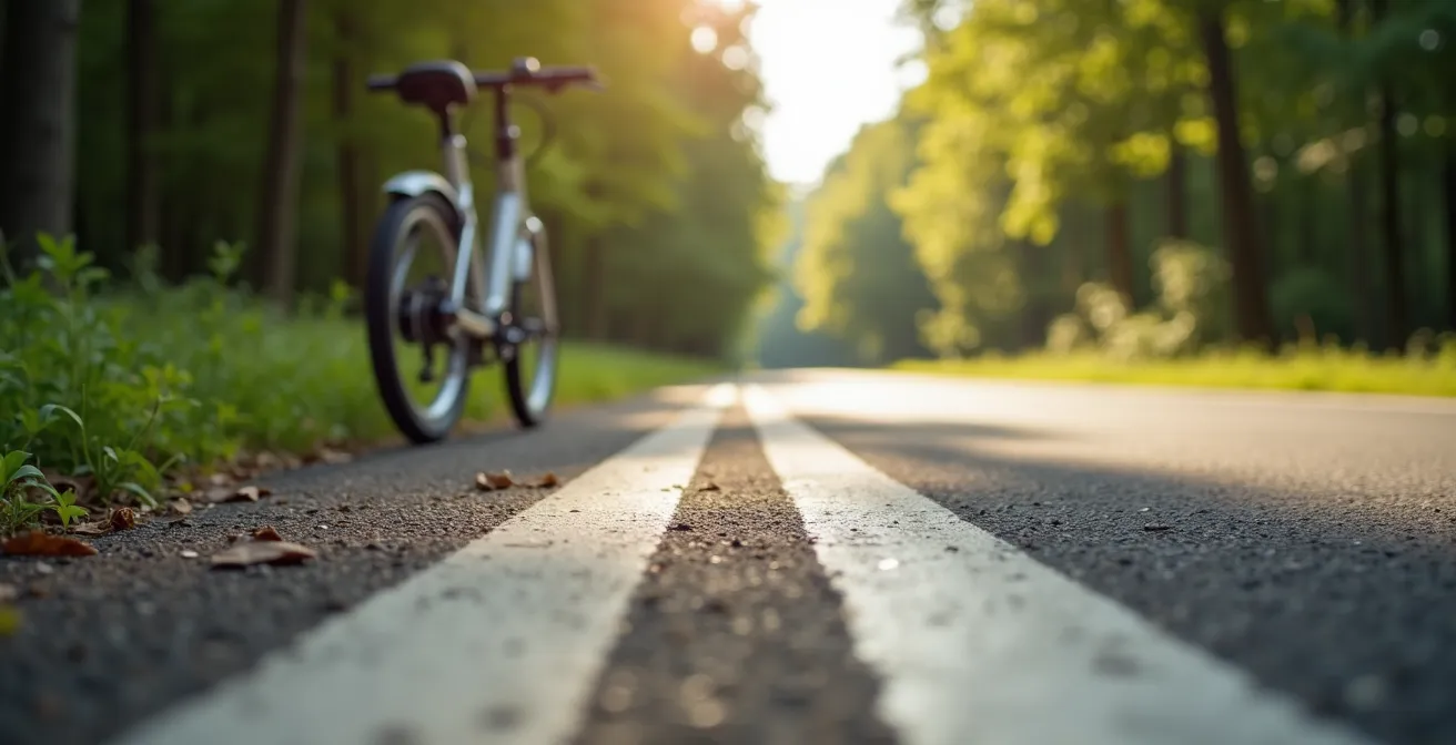 Nahaufnahme eines deutschen Verkehrsschildes mit unscharfem S-Pedelec im Hintergrund